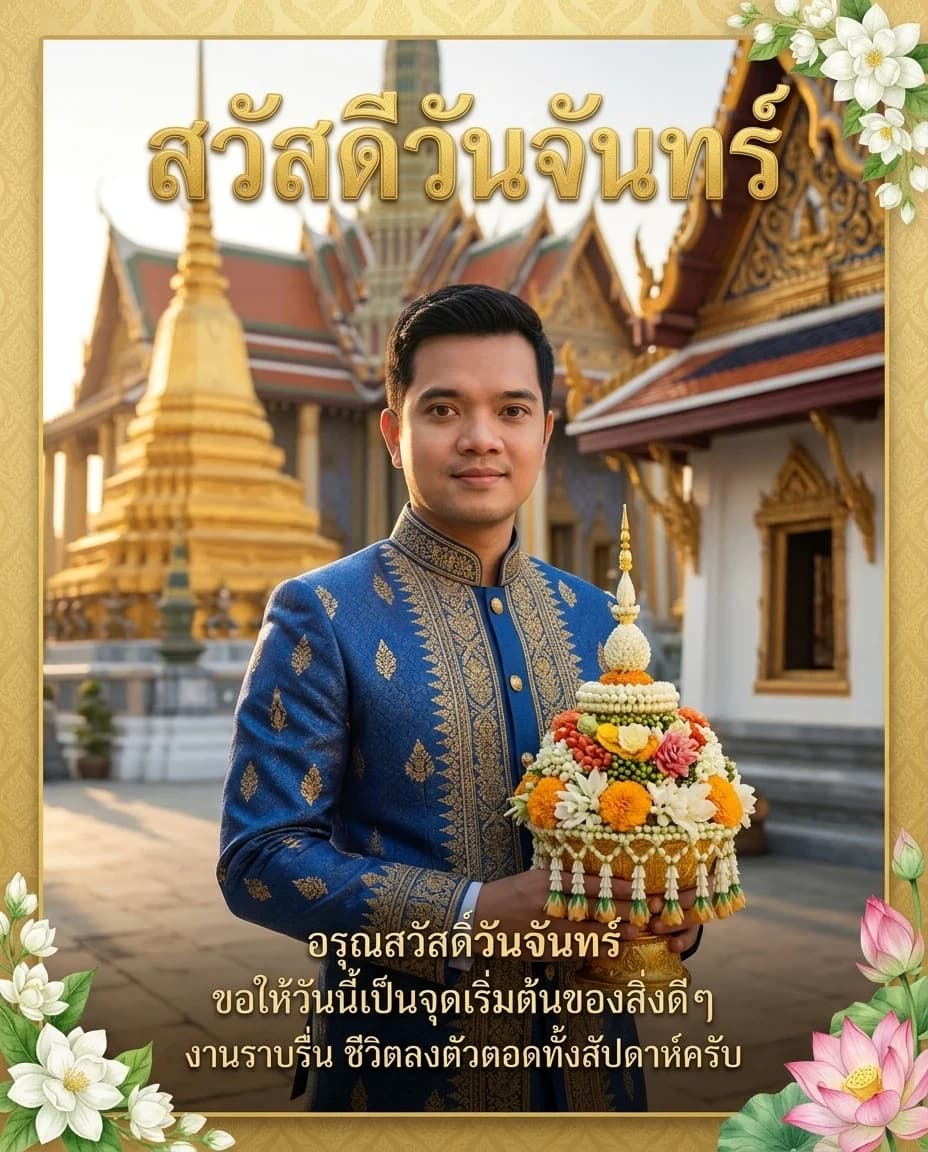 สร้างการ์ดอวยพรวัฒนธรรมไทยพรีเมียม